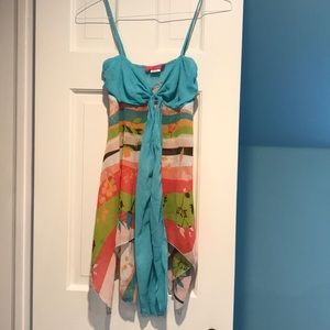 Pookie & sebastian Flower beachdress colourful
